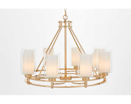 Подвесная люстра Lumina Deco Marietta LDP 8025-8 F.GD+WT Подвесная люстра Lumina Deco Marietta LDP 8025-8 F.GD+WT