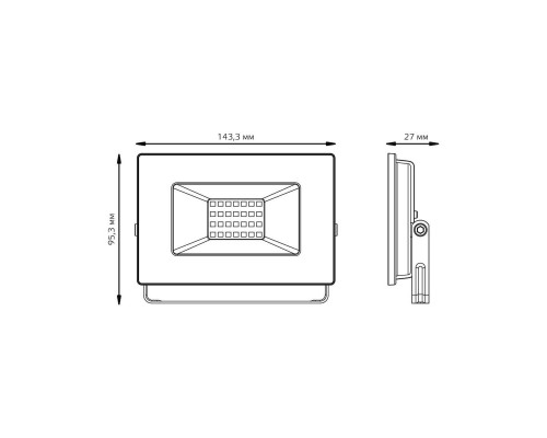 Прожектор светодиодный Gauss Elementary 30W 4000К 613100230