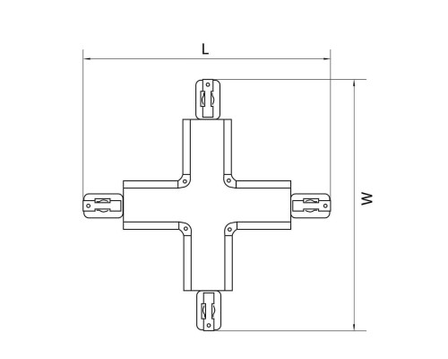 Коннектор X-образный Lightstar Barra 504149 Коннектор X-образный Lightstar Barra 504149
