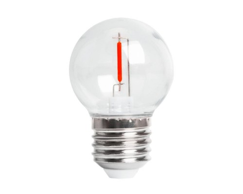 Лампа светодиодная Feron E27 2W красный прозрачная LB-383 48933