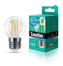 Лампа светодиодная Camelion E27 7W 4500K LED7-G45-FL/845/E27 13459
