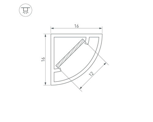Профиль Arlight WPH-KANT-H16-2000 OPAL 023166 Профиль Arlight WPH-KANT-H16-2000 OPAL 023166