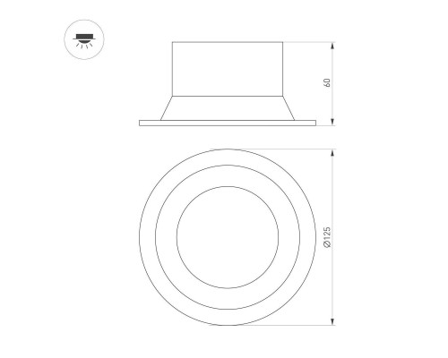 Встраиваемый светодиодный светильник Arlight MS-Breeze-Built-R125-16W Day4000 035613 Встраиваемый светодиодный светильник Arlight MS-Breeze-Built-R125-16W Day4000 035613