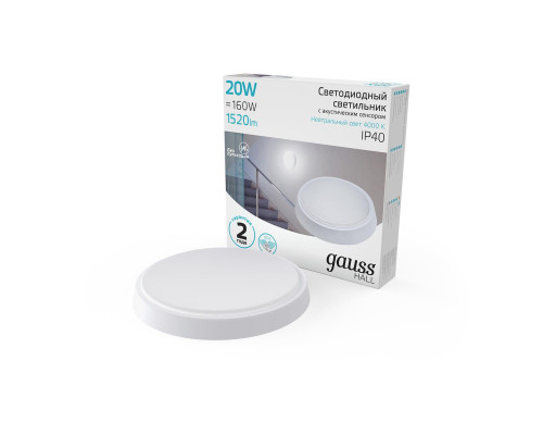 Настенно-потолочный светодиодный светильник Gauss Hall 193411220