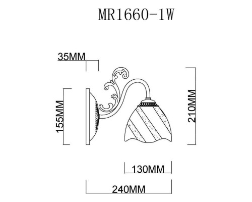 Бра MyFar Nicole MR1660-1W