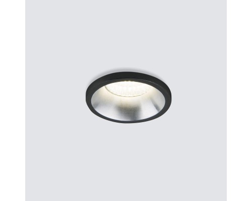 Встраиваемый светодиодный светильник Elektrostandard 15269/LED черный/сатин никель a056019
