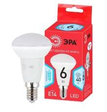 Лампа светодиодная ЭРА E14 6W 4000K матовая LED R50-6W-840-E14 R Б0050700
