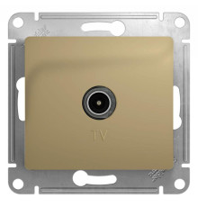 ТВ-розетка Systeme Electric Glossa титан GSL000493