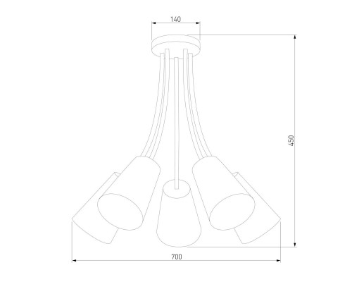 Потолочная люстра TK Lighting 1712 Wire Kids Потолочная люстра TK Lighting 1712 Wire Kids