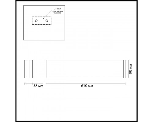 Настенный светодиодный светильник Odeon Light Hightech Framant 4293/20WL