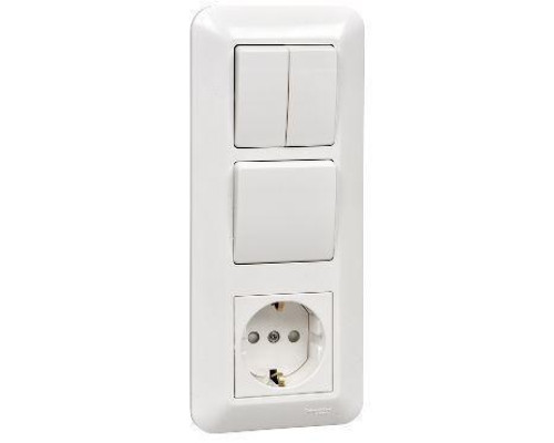 Блок розетка-выключатель Systeme Electric Прима белый BK2VR-008A-BI Блок розетка-выключатель Systeme Electric Прима белый BK2VR-008A-BI