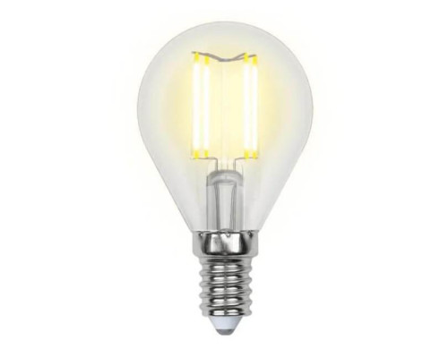 Лампа светодиодная филаментная Uniel E14 7,5W 3000K прозрачная LED-G45-7,5W/WW/E14/CL GLA01TR UL-00003250 Лампа светодиодная филаментная Uniel E14 7,5W 3000K прозрачная LED-G45-7,5W/WW/E14/CL GLA01TR UL-00003250