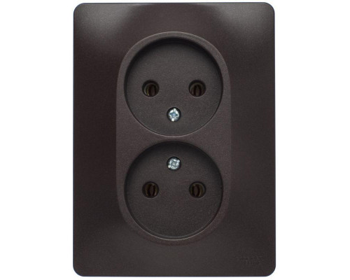 Розетка двойная 2К Systeme Electric Glossa 16A 250V шоколад GSL000820 Розетка двойная 2К Systeme Electric Glossa 16A 250V шоколад GSL000820