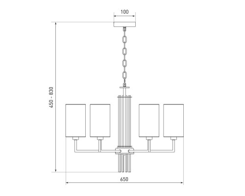 Подвесная люстра Eurosvet Soffio 60134/6 никель