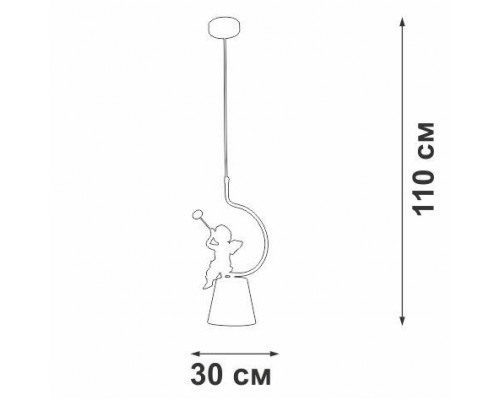 Подвесной светильник Vitaluce V2972-0/1S