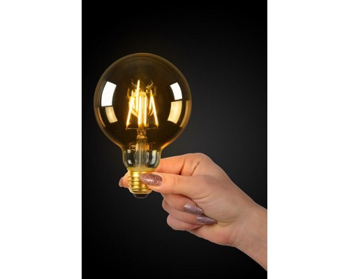 Лампа светодиодная Lucide E27 5W 2700K янтарная 49069/05/62 Лампа светодиодная Lucide E27 5W 2700K янтарная 49069/05/62
