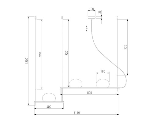 Подвесной светильник Eurosvet Stair 70145/3 черный Подвесной светильник Eurosvet Stair 70145/3 черный