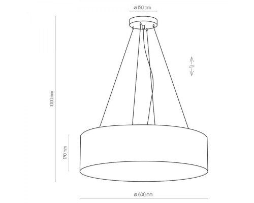 Подвесной светильник TK Lighting 1038 Rondo Granatowe