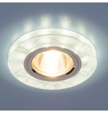 Встраиваемый светильник с двойной подсветкой Elektrostandard 8371 MR16 белый/серебро a031515