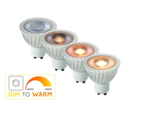 Лампа светодиодная диммируемая Lucide GU10 5W 2200-3000K белая 49009/05/31