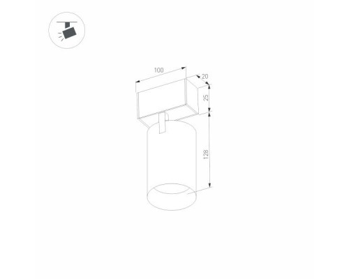 Трековый светодиодный светильник для магнитного шинопровода Arlight Mag-Spot-25-R120-12W Warm3000 033678 Трековый светодиодный светильник для магнитного шинопровода Arlight Mag-Spot-25-R120-12W Warm3000 033678