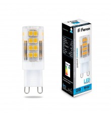 Лампа светодиодная Feron G9 5W 6400K прозрачная LB-432 25771
