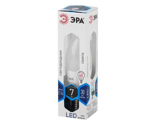 Лампа светодиодная ЭРА E14 7W 4000K матовая LED BXS-7W-840-E14 Б0028483 Лампа светодиодная ЭРА E14 7W 4000K матовая LED BXS-7W-840-E14 Б0028483