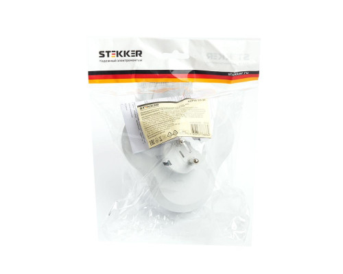 Разветвитель сетевой Stekker 3гн с/з ADP16-23-21 49165