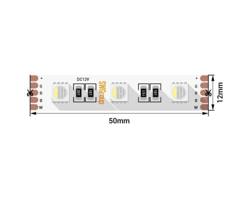 Светодиодная лента SWG 19,2W/m 60LED/m 5050SMD разноцветный/ нейтральный белый 5M 002770 Светодиодная лента SWG 19,2W/m 60LED/m 5050SMD разноцветный/ нейтральный белый 5M 002770