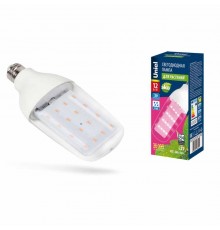 Лампа светодиодная для растений Uniel E27 12W прозрачная LED-B82-12W/SPBR/E27/CL PLP33WH UL-00007647