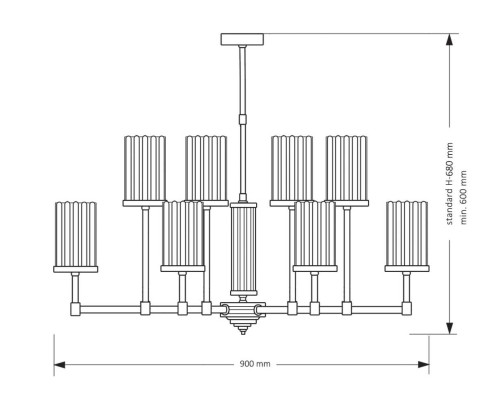 Подвесная люстра KUTEK MOOD Empoli Ryfel EMP-ZW-8(Z)R Подвесная люстра KUTEK MOOD Empoli Ryfel EMP-ZW-8(Z)R