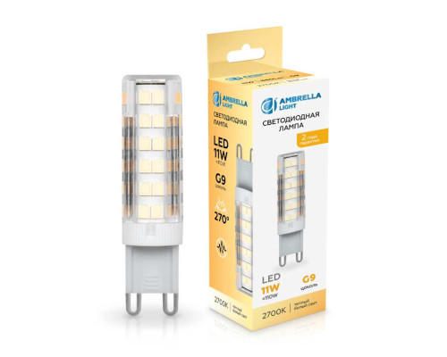 Светодиодная лампа G9 11W 2700K Ambrella light Bulding 101103 Светодиодная лампа G9 11W 2700K Ambrella light Bulding 101103