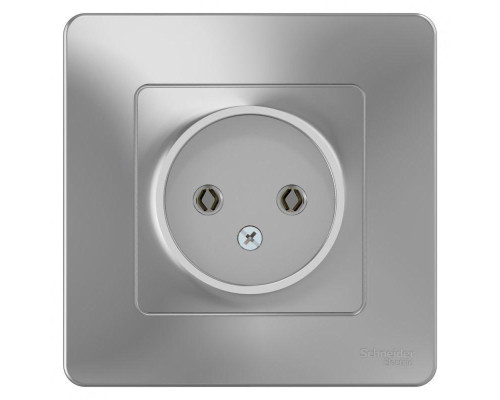 Розетка 2К Systeme Electric Blanca 16A 250V алюминий BLNRS000013 Розетка 2К Systeme Electric Blanca 16A 250V алюминий BLNRS000013