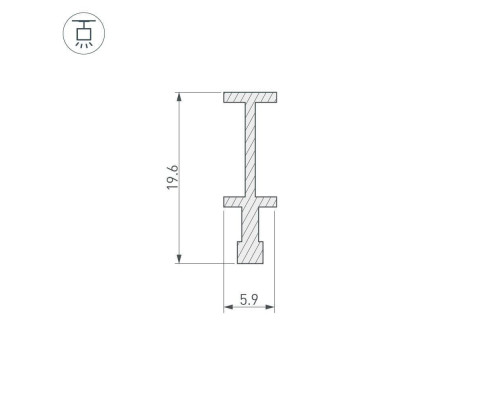 Профиль-держатель Arlight FOLED-RAIL-2000 025232 Профиль-держатель Arlight FOLED-RAIL-2000 025232