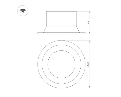 Встраиваемый светодиодный светильник Arlight MS-Breeze-Built-R82-9W Day4000 035610 Встраиваемый светодиодный светильник Arlight MS-Breeze-Built-R82-9W Day4000 035610