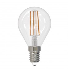 Лампа светодиодная филаментная Uniel E14 9W 4000K прозрачная LED-G45-9W/4000K/E14/CL PLS02WH UL-00005173