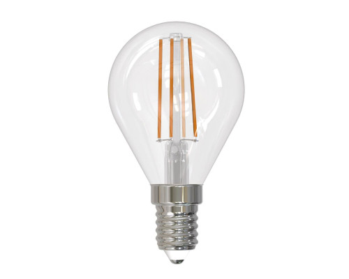 Лампа светодиодная филаментная Uniel E14 9W 4000K прозрачная LED-G45-9W/4000K/E14/CL PLS02WH UL-00005173 Лампа светодиодная филаментная Uniel E14 9W 4000K прозрачная LED-G45-9W/4000K/E14/CL PLS02WH UL-00005173