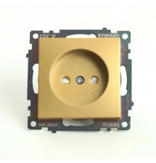 Розетка 2P Stekker Катрин золото GLS10-7109-08 49223
