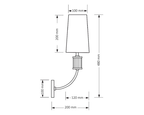 Настенный светильник KUTEK MOOD Pesaro PES-K-1(ZM)
