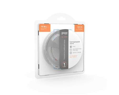 Светодиодная лента Gauss 10W/m 120LED/m 2835SMD теплый белый 2M BT035