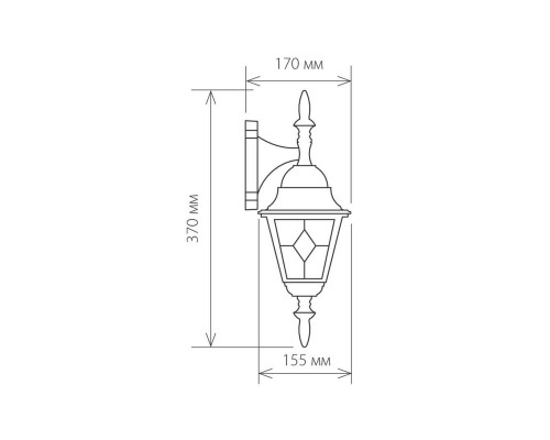 Уличный настенный светильник Elektrostandard Vega a025018