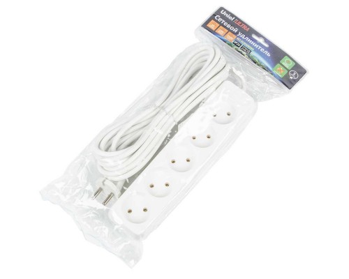 Удлинитель Uniel Ultra 4гн х 5м б/з S-CU4-5 White UL-00009989