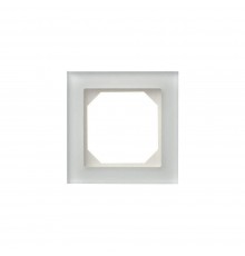 Рамка 1-постовая Liregus Epsilon стекло белое матовое 28-230