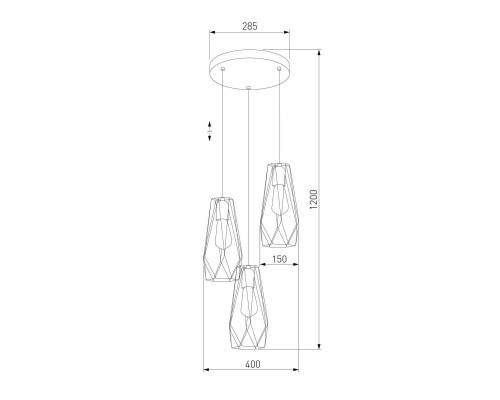 Подвесная люстра TK Lighting 2697 Lugo Gold Подвесная люстра TK Lighting 2697 Lugo Gold