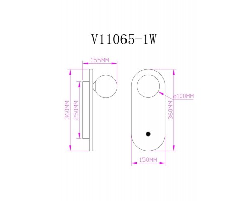 Бра Moderli Cavity V11065-1W