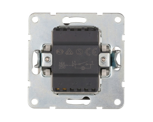 Выключатель LK Studio 1-кл., c индикатором (схема 1L) 16 A, 250 B (черный бархат) LK60 860208-1 Выключатель LK Studio 1-кл., c индикатором (схема 1L) 16 A, 250 B (черный бархат) LK60 860208-1