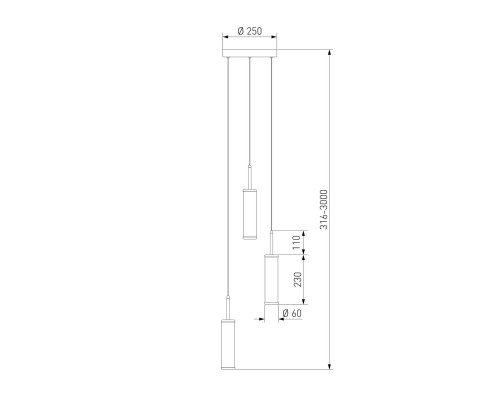 Подвесная светодиодная люстра Eurosvet Stark 50386/3 LED Подвесная светодиодная люстра Eurosvet Stark 50386/3 LED