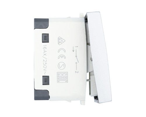 Выключатель LK Studio 45х45мм (схема 1) 16 A, 250 B (серебристый металлик) LK45 850703-1