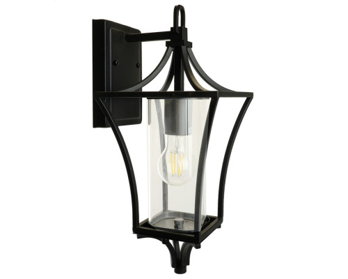 Светильник садово-парковый Feron PL731 на стену вниз  60W E27 230V, черный 51269