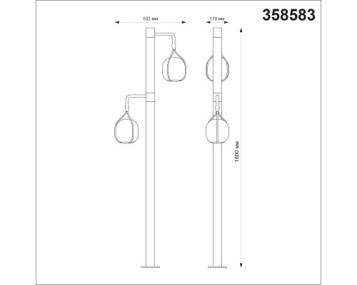 Садово-парковый светодиодный светильник Novotech Street Roca 358583